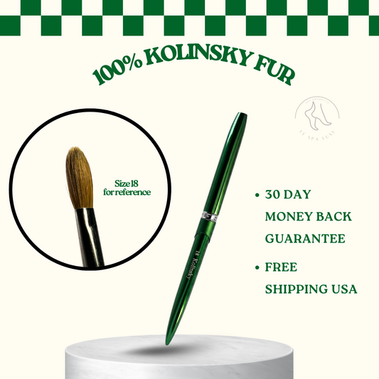 100% Kolinsky Fur Nail Brush Size 2-18