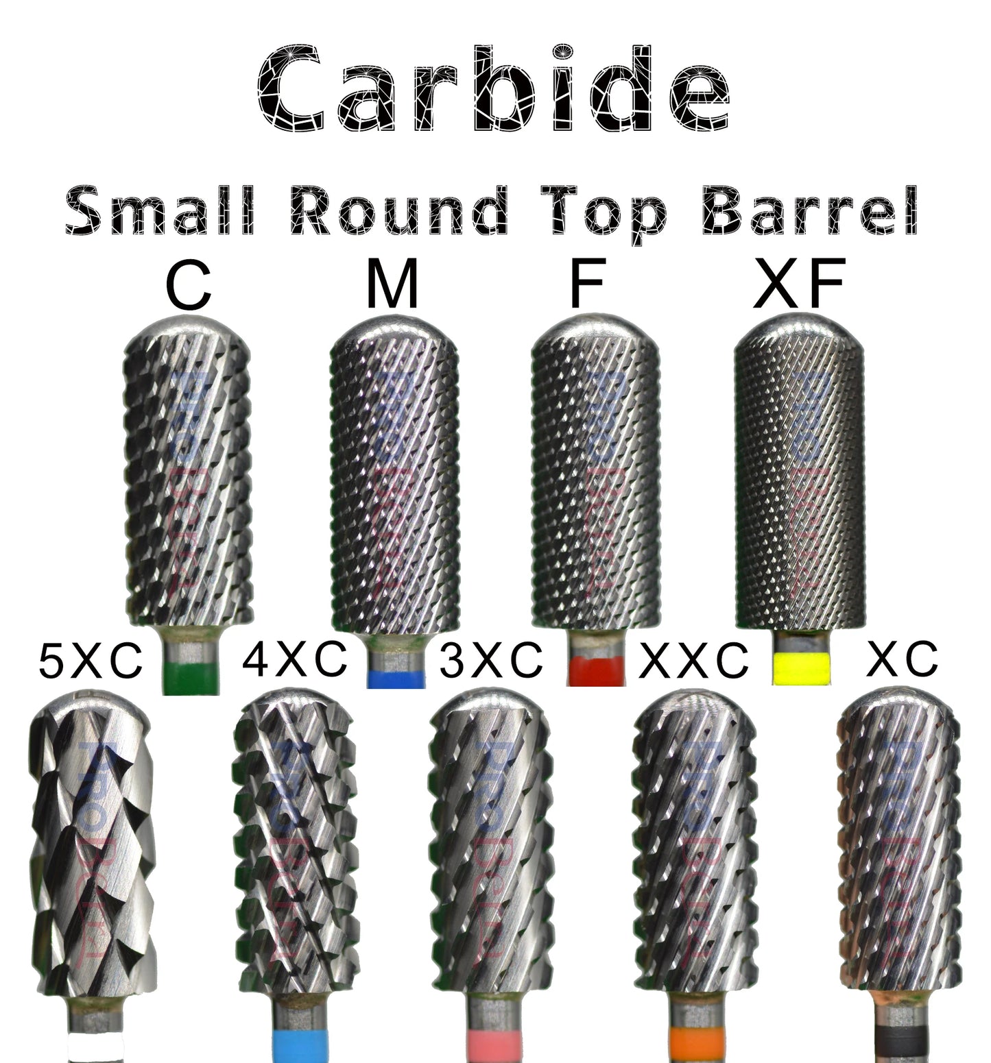 Barrel Steel Carbide Manicure Nail drill bits