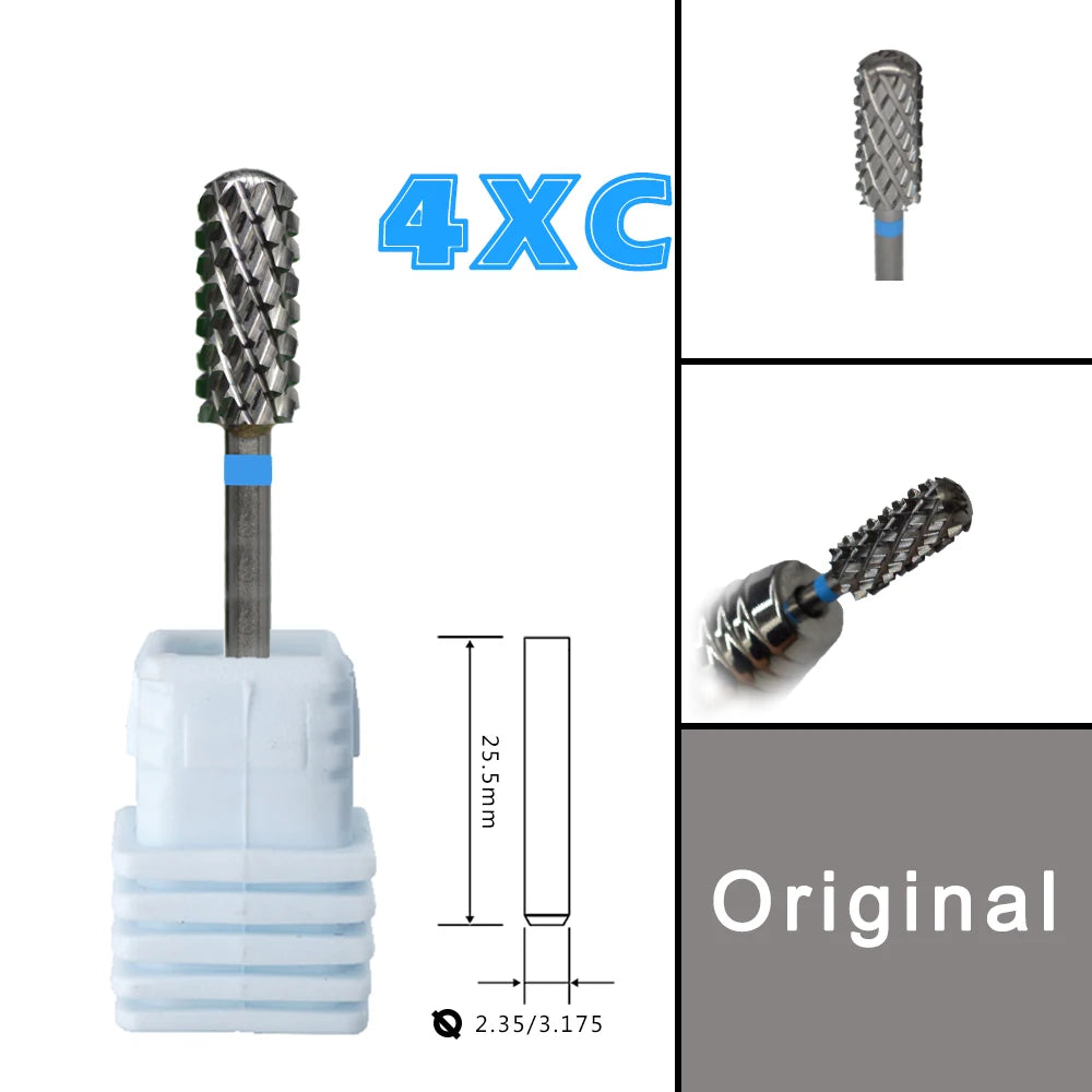 Barrel Steel Carbide Manicure Nail drill bits