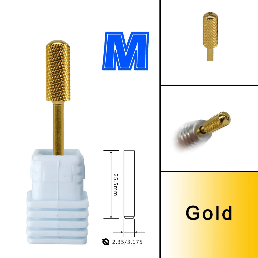 Barrel Steel Carbide Manicure Nail drill bits
