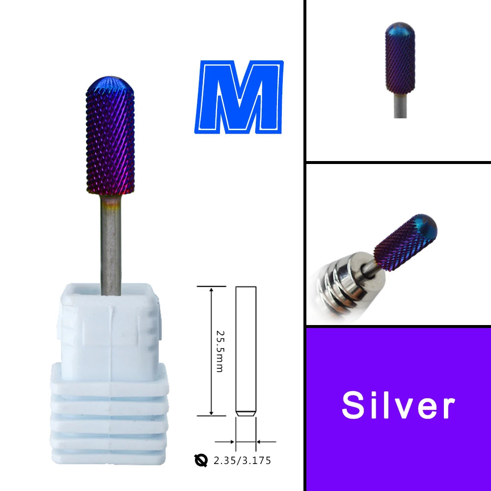 Barrel Steel Carbide Manicure Nail drill bits