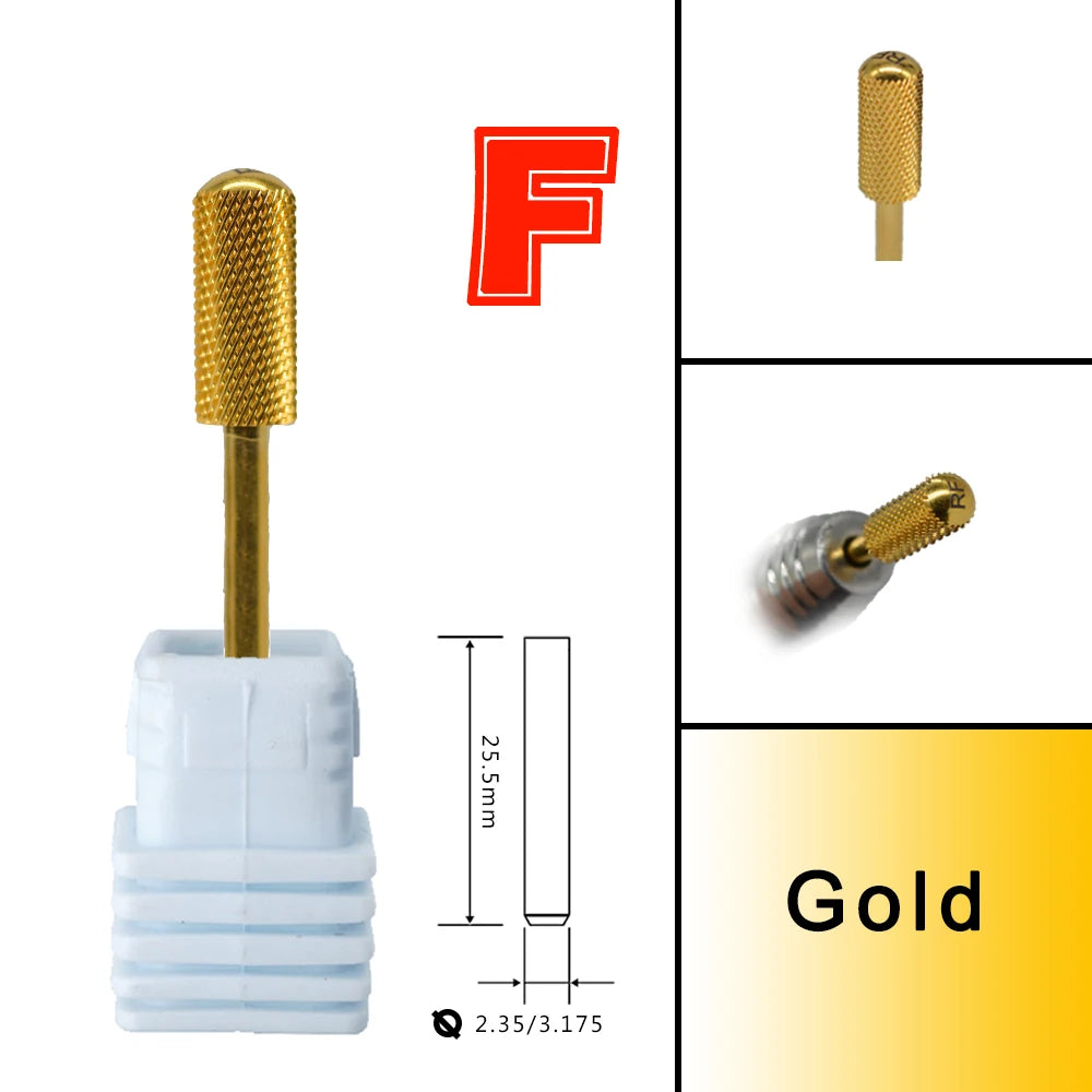 Barrel Steel Carbide Manicure Nail drill bits