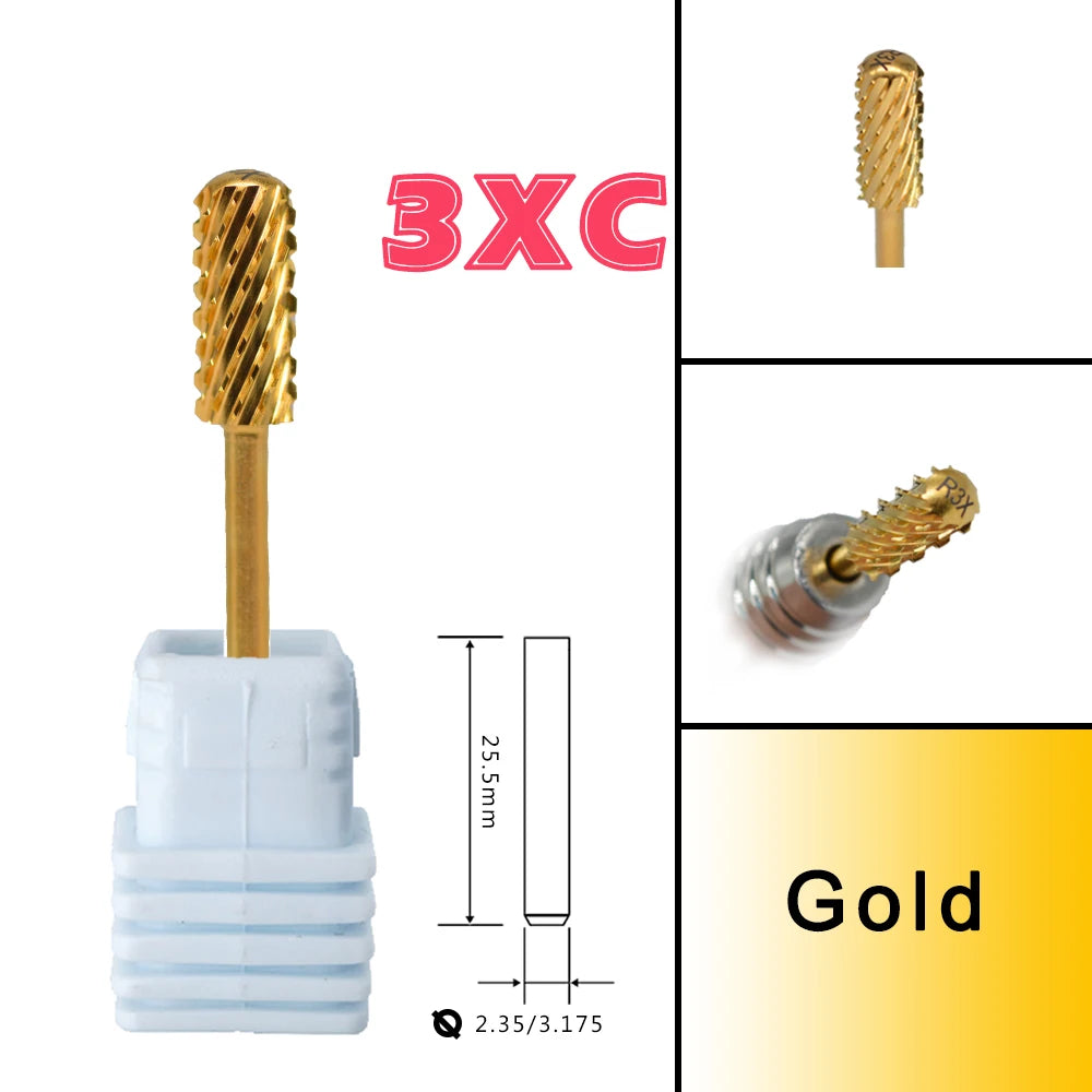 Barrel Steel Carbide Manicure Nail drill bits