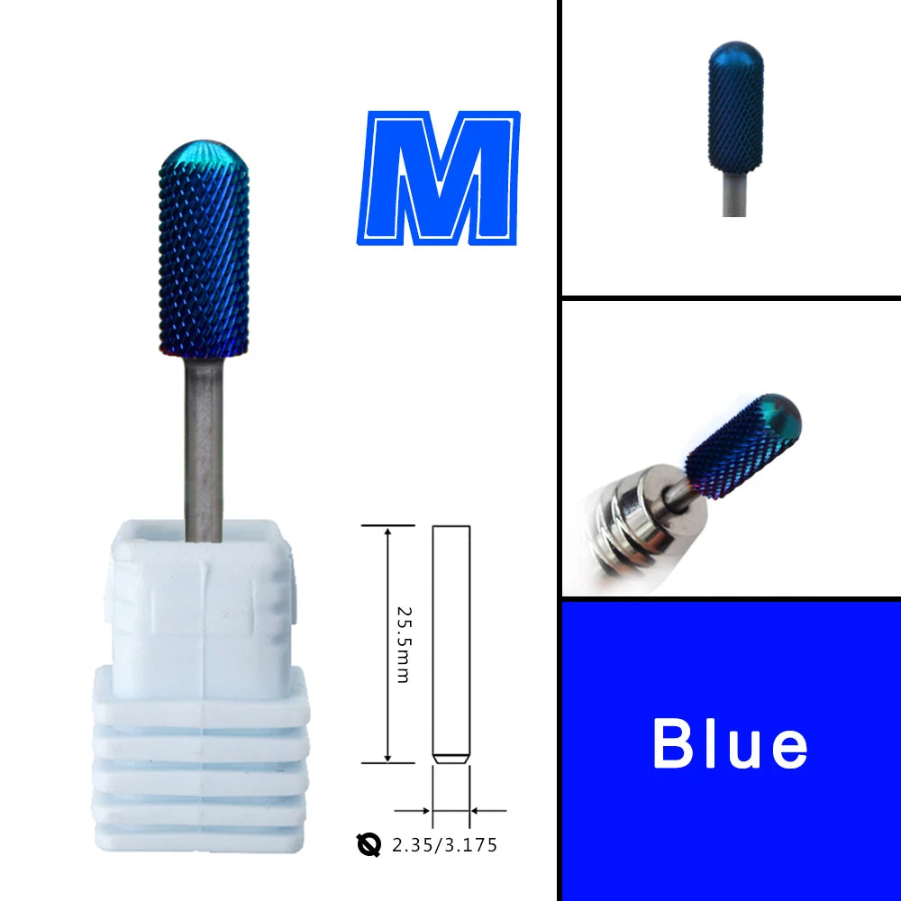 Barrel Steel Carbide Manicure Nail drill bits