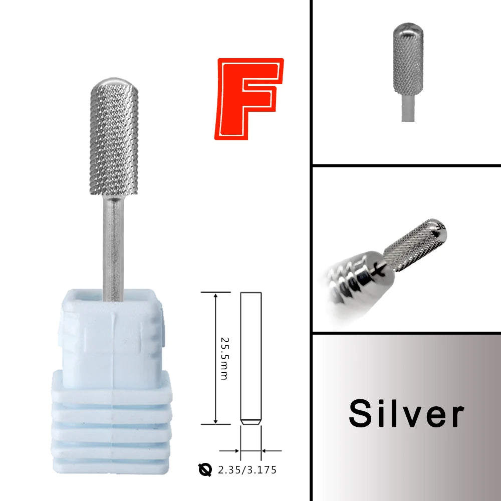 Barrel Steel Carbide Manicure Nail drill bits