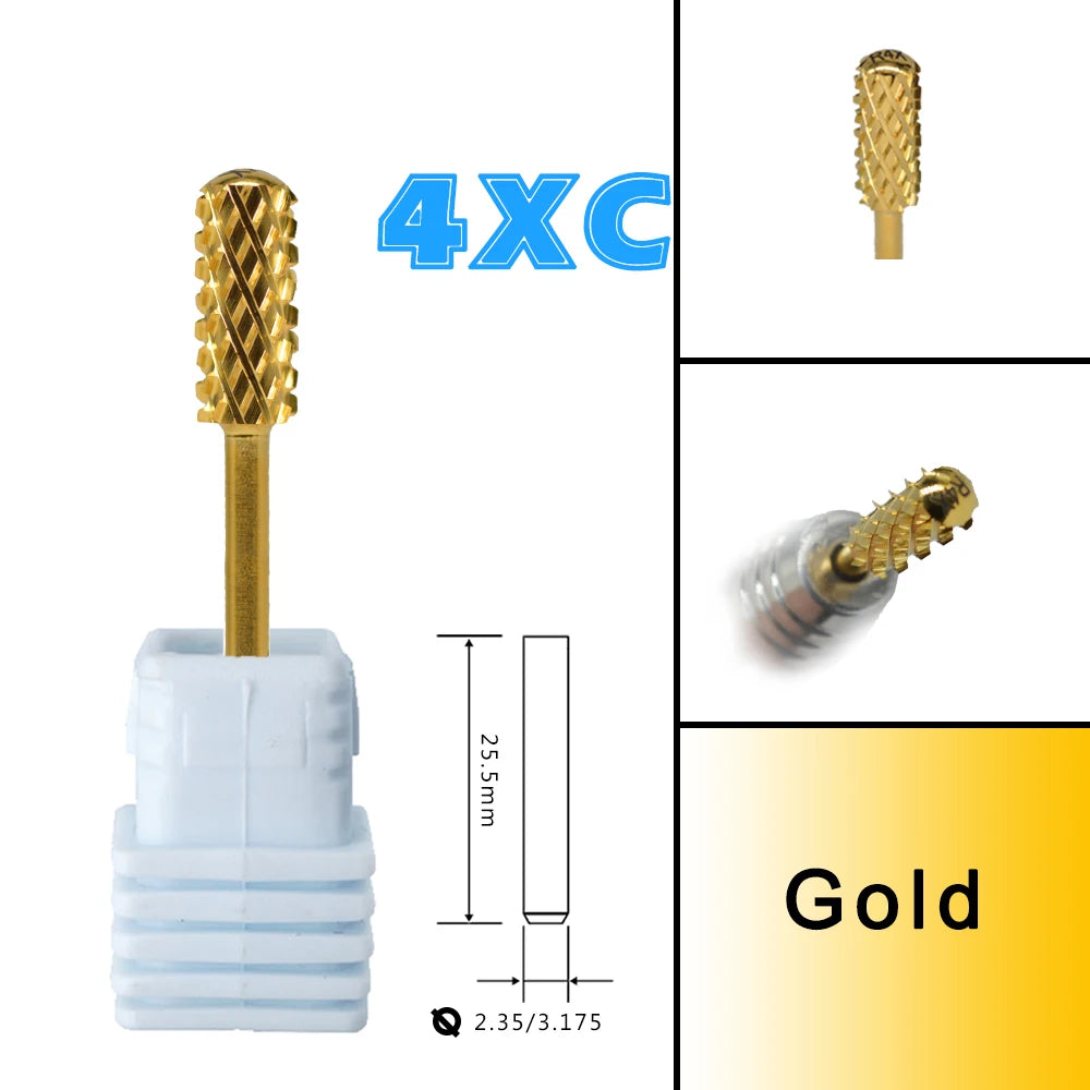 Barrel Steel Carbide Manicure Nail drill bits