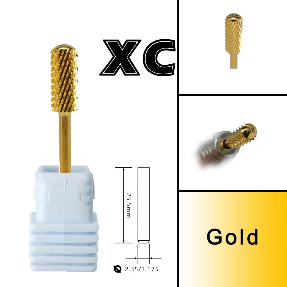 Barrel Steel Carbide Manicure Nail drill bits