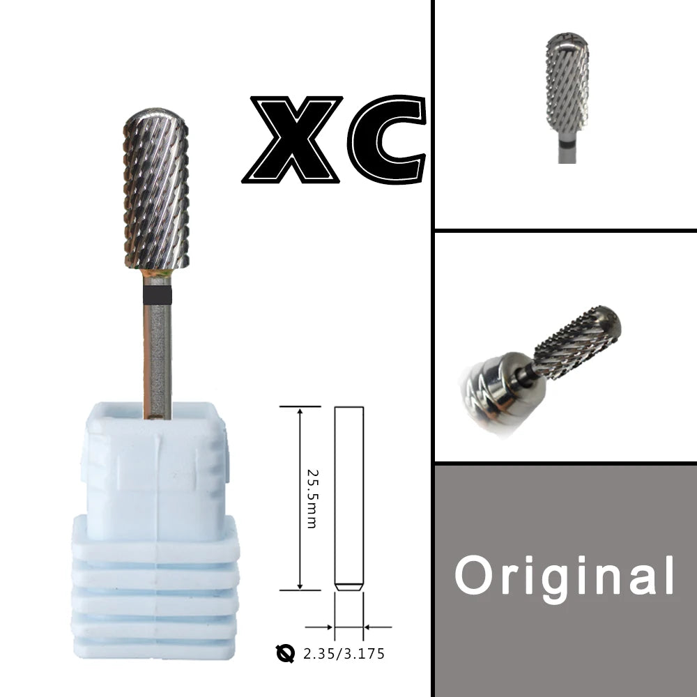 Barrel Steel Carbide Manicure Nail drill bits