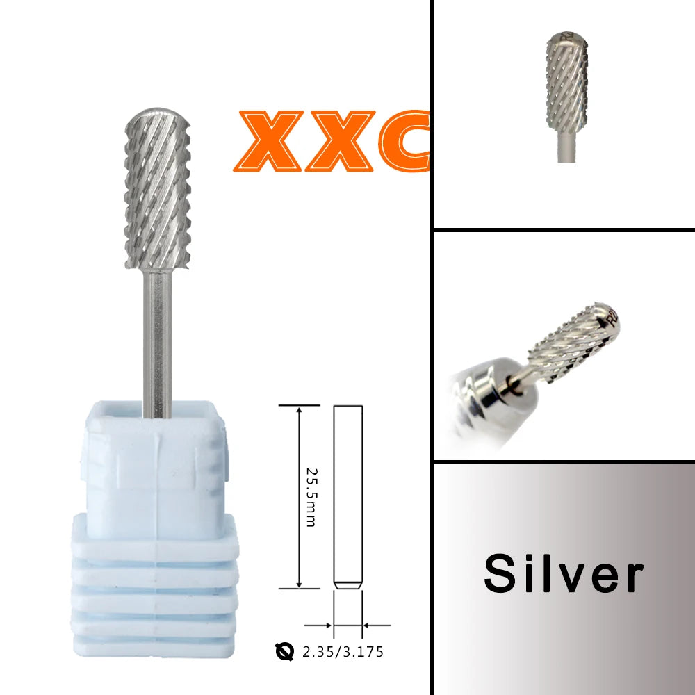 Barrel Steel Carbide Manicure Nail drill bits