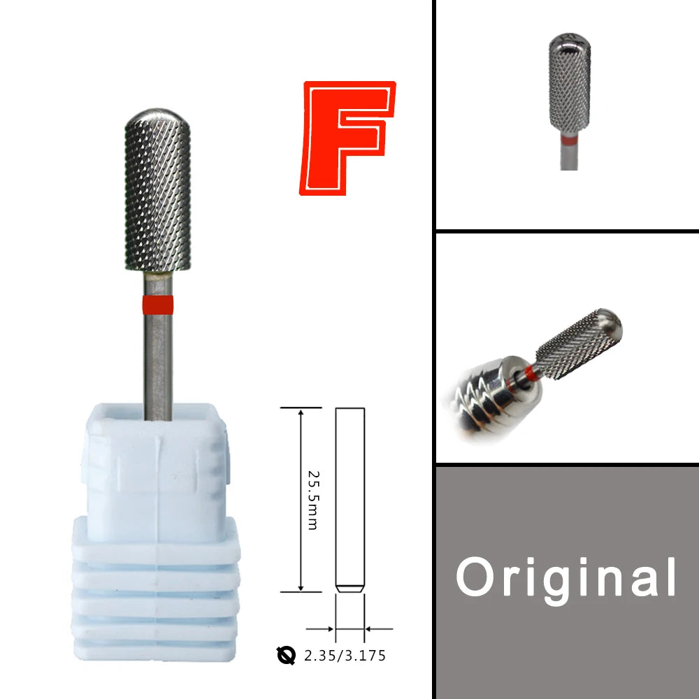 Barrel Steel Carbide Manicure Nail drill bits