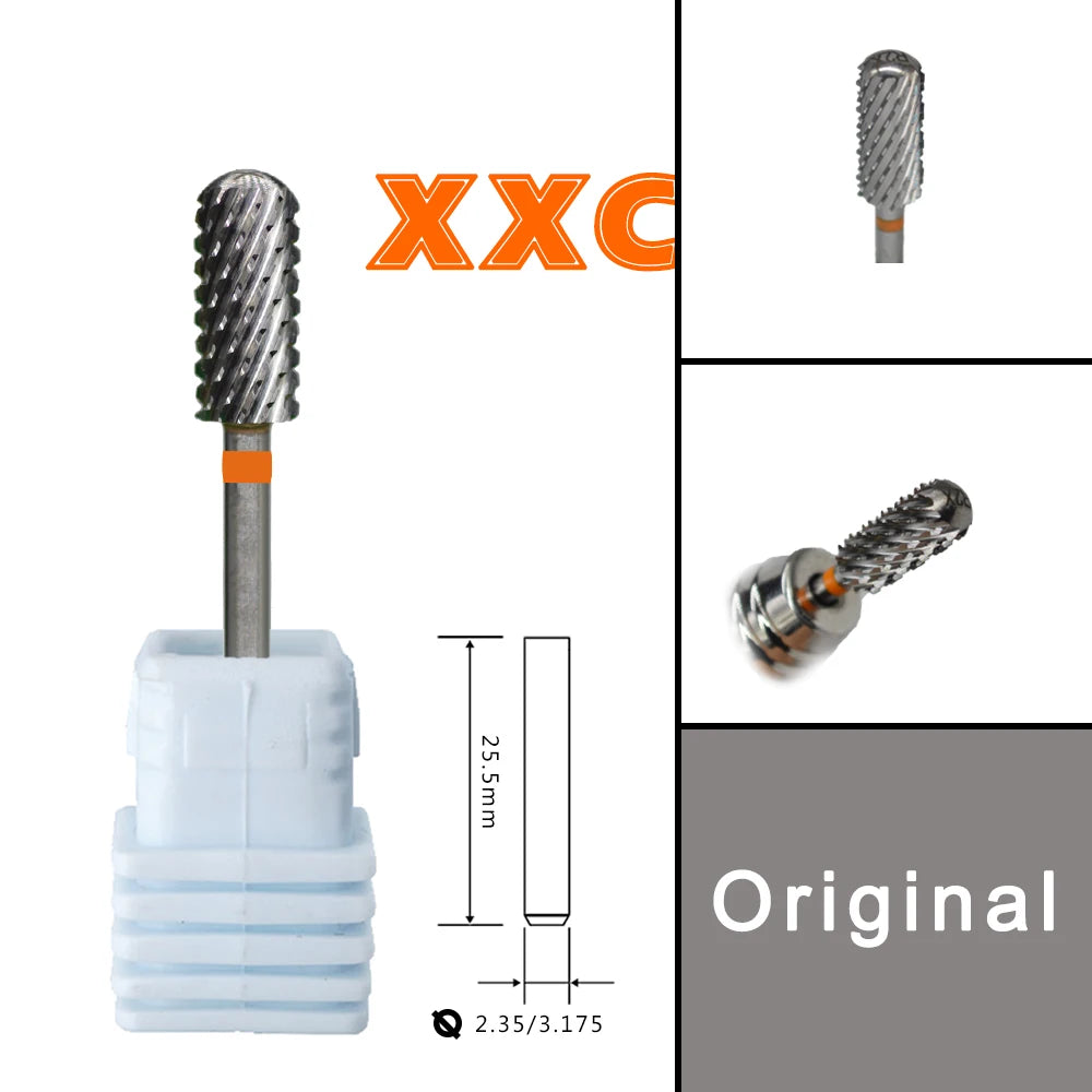 Barrel Steel Carbide Manicure Nail drill bits