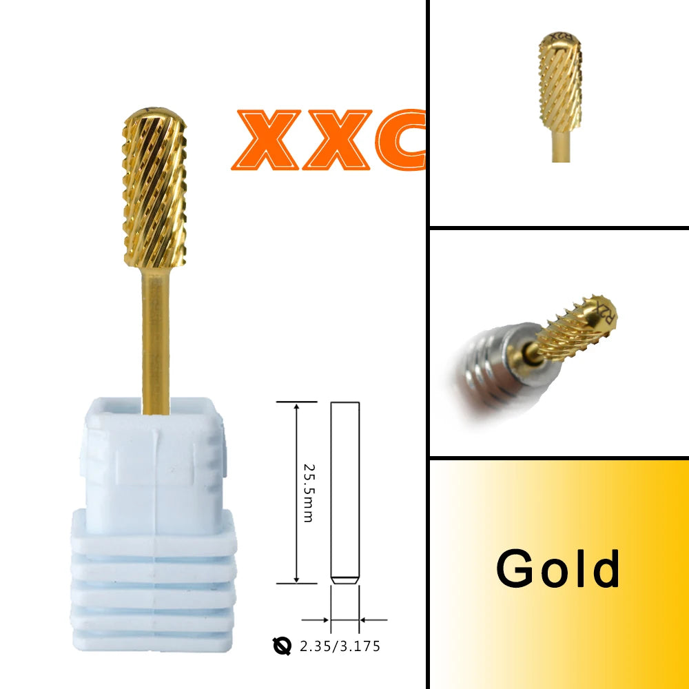 Barrel Steel Carbide Manicure Nail drill bits