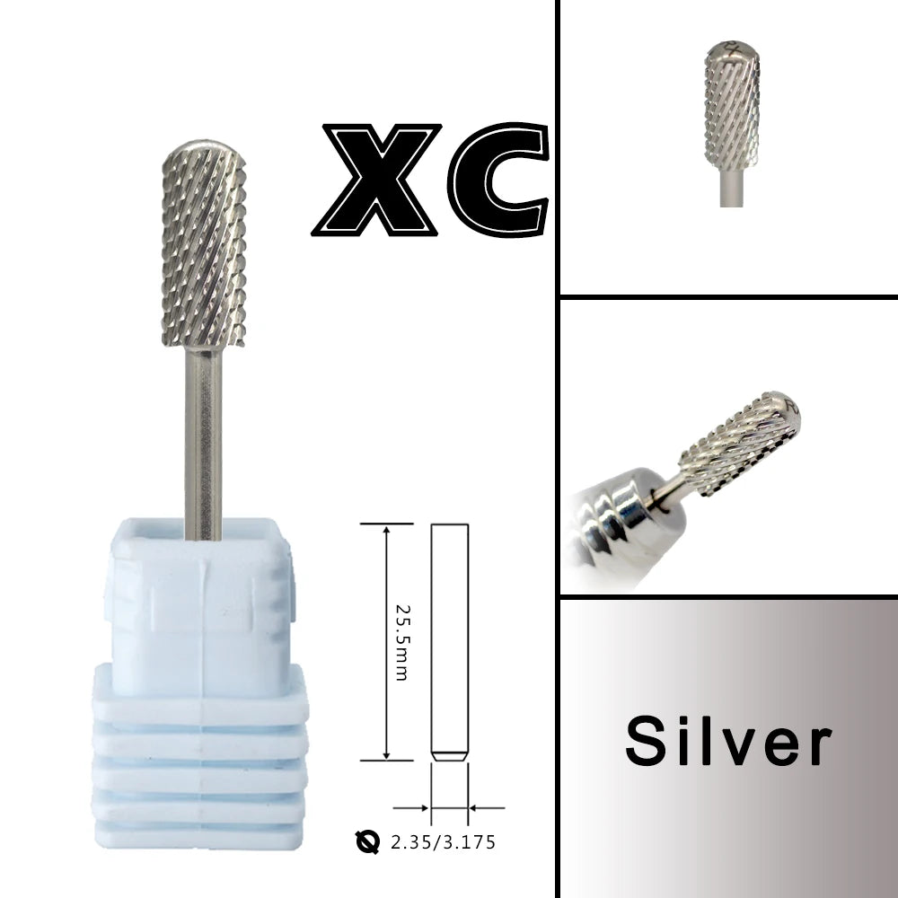 Barrel Steel Carbide Manicure Nail drill bits