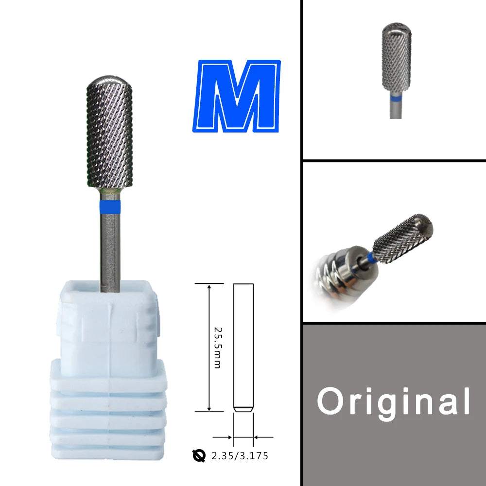 Barrel Steel Carbide Manicure Nail drill bits