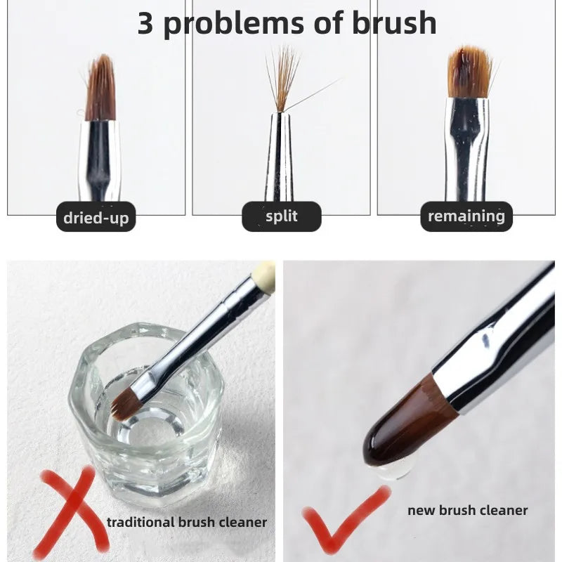 75ml Nail Brush Cleaner and Container wash set