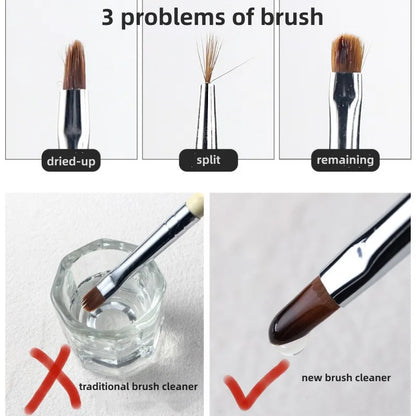 75ml Nail Brush Cleaner and Container wash set
