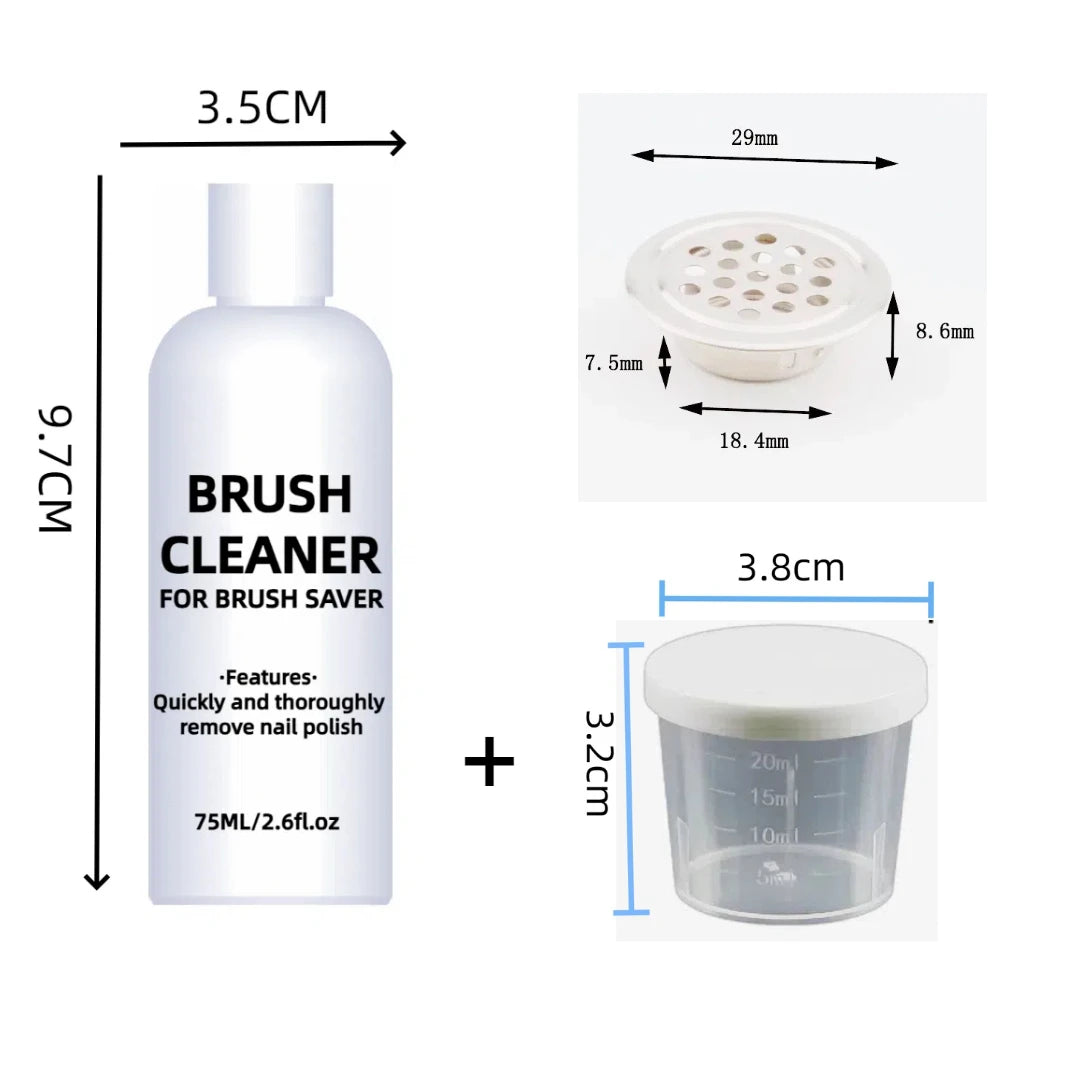 75ml Nail Brush Cleaner and Container wash set