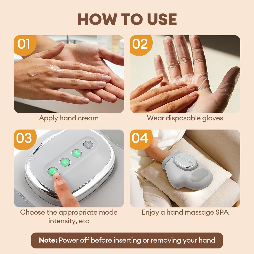 Electric Hand Massager with Airbag Compression