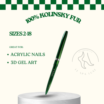 100% Kolinsky Fur Nail Brush Size 2-18